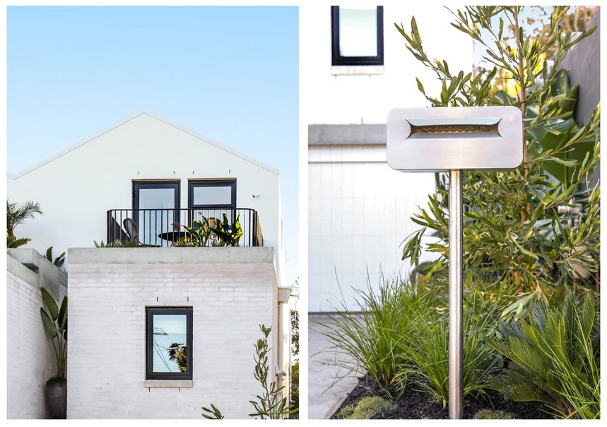 Sydney home exterior with rooftop terrace